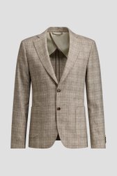 Productfoto 1 van Lichtbruine geruite linnen blazer door Upper East voor Heren