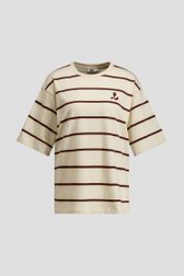 Productfoto 1 van Lichtgeel T-shirt met bruine strepen door Louise voor Dames