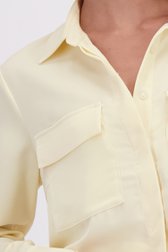 Detail van Lichtgele blouse met lange mouwen door D'Auvry voor Dames