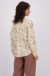 Achterkant van Lichtgele blouse met print door Louise voor Dames