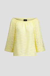 Productfoto 1 van Lichtgele off-shoulder blouse met ingeweven motief door AC by Annelien Coorevits voor Dames