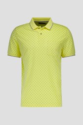 Lichtgele polo met fijne print van Dansaert Blue voor Heren