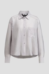 Productfoto 1 van Lichtgrijze blouse in glansstof door Louise voor Dames