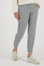 Lichtgrijze broek met elastische taille van Opus voor Dames