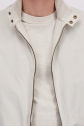 Detail van Lichtgrijze comfortabele jas door Superdry voor Heren