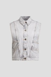 Productfoto 1 van Lichtgrijze mouwloze jeansvest door Louise voor Dames
