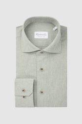 Lichtgroen hemd - Slim fit van Michaelis voor Heren