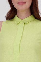 Lichtgroen mouwloos kleedje met hemdkraag van Libelle voor Dames