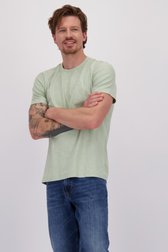 Voorkant van Lichtgroen T-shirt  door Bluefields voor Heren