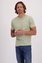 Voorkant van Lichtgroen T-shirt met ronde hals door Liberty Island voor Heren