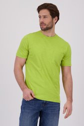 Lichtgroen T-shirt met ronde hals van Ravøtt voor Heren