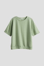 Lichtgroen T-shirt met structuur van Opus voor Dames