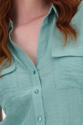 Lichtgroene blouse met korte mouwen van Libelle voor Dames