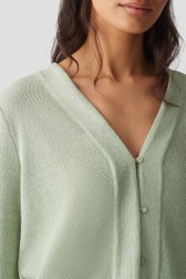 Lichtgroene gebreide cardigan met 3/4-mouwen van Opus voor Dames