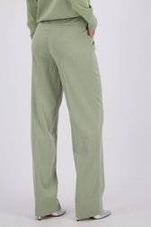 Achterkant van Lichtgroene geklede broek met vouw  door D'Auvry Studio voor Dames