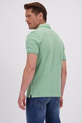 Achterkant van Lichtgroene gemêleerde polo door Dansaert Blue voor Heren