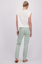 Achterkant van Lichtgroene jeans - Straight fit  door Liberty Island Denim voor Dames