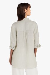 Lichtgroene linnen blouse  van Opus voor Dames