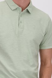 Detail van Lichtgroene polo met korte mouwen door Bluefields voor Heren