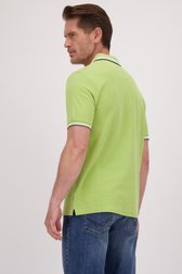 Achterkant van Lichtgroene polo met wit accent door Dansaert Blue voor Heren