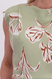 Detail van Lichtgroene top met print door AC by Annelien Coorevits voor Dames