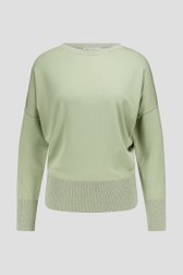 Productfoto 1 van Lichtgroene trui met glitterboorden door D'Auvry voor Dames