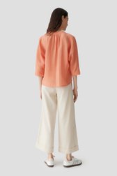 Lichtoranje blouse met driekwartmouwen van Opus voor Dames