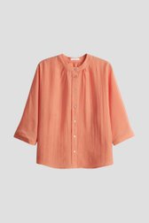 Lichtoranje blouse met driekwartmouwen van Opus voor Dames