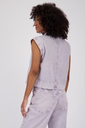 Lichtpaarse mouwloze denim top van Louise voor Dames