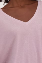 Lichtroze glitterend T-shirt van Louise voor Dames