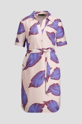 Productfoto 1 van Lichtroze kleedje met bladerenprint door Claude Arielle voor Dames