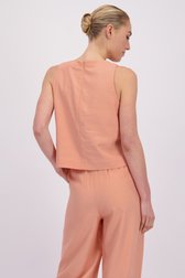 Achterkant van Lichtroze linnen topje door Liberty Island voor Dames