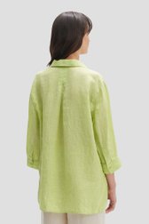 Limoengroene linnen blouse van Opus voor Dames