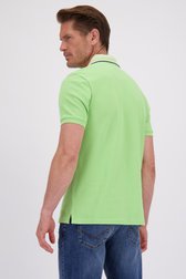 Achterkant van Limoengroene polo met korte rits door Dansaert Blue voor Heren