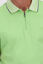 Detail van Limoengroene polo met korte rits door Dansaert Blue voor Heren