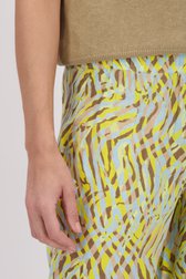 Linnen broek met gele grafische print van Barbara Lebek voor Dames