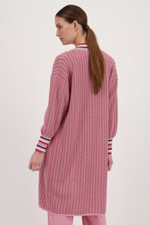 Long cardigan à motif rouge-rose scintillant	 de D'Auvry pour Femmes