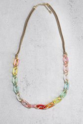 Le devant de Long collier avec maillons multicolores de Liberty Island pour Femmes