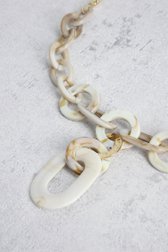 Photo produit 1 de Long collier beige avec maillons de Liberty Island pour Femmes