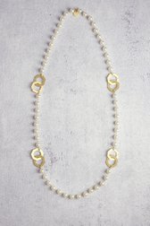 Long collier de perles avec détails dorés de Liberty Island pour Femmes