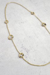 Long collier en or avec pendentifs ronds de Liberty Island pour Femmes
