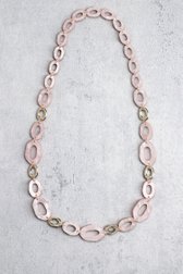 Le devant de Long collier rose avec éléments organiques de Liberty Island pour Femmes