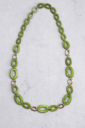 Le devant de Long collier vert avec éléments organiques de Liberty Island pour Femmes