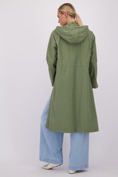 Le dos de Long imperméable vert de Liberty Island pour Femmes