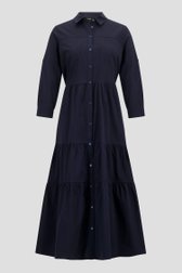 Longue robe bleu foncé à volants de More & More pour Femmes