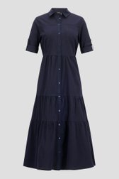 Longue robe bleu foncé à volants de More & More pour Femmes
