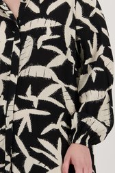 Détail de Longue robe noire à imprimé beige de ONLY Carmakoma pour Femmes