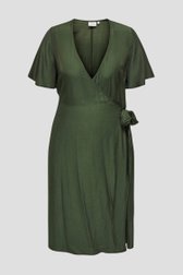 Longue robe portefeuille vert foncé de Only Carmakoma pour Femmes