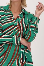 Détail de Longue robe verte imprimée de Claude Arielle pour Femmes