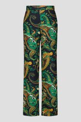 Productfoto 1 van Losse broek met groene paisley print door Claude Arielle voor Dames